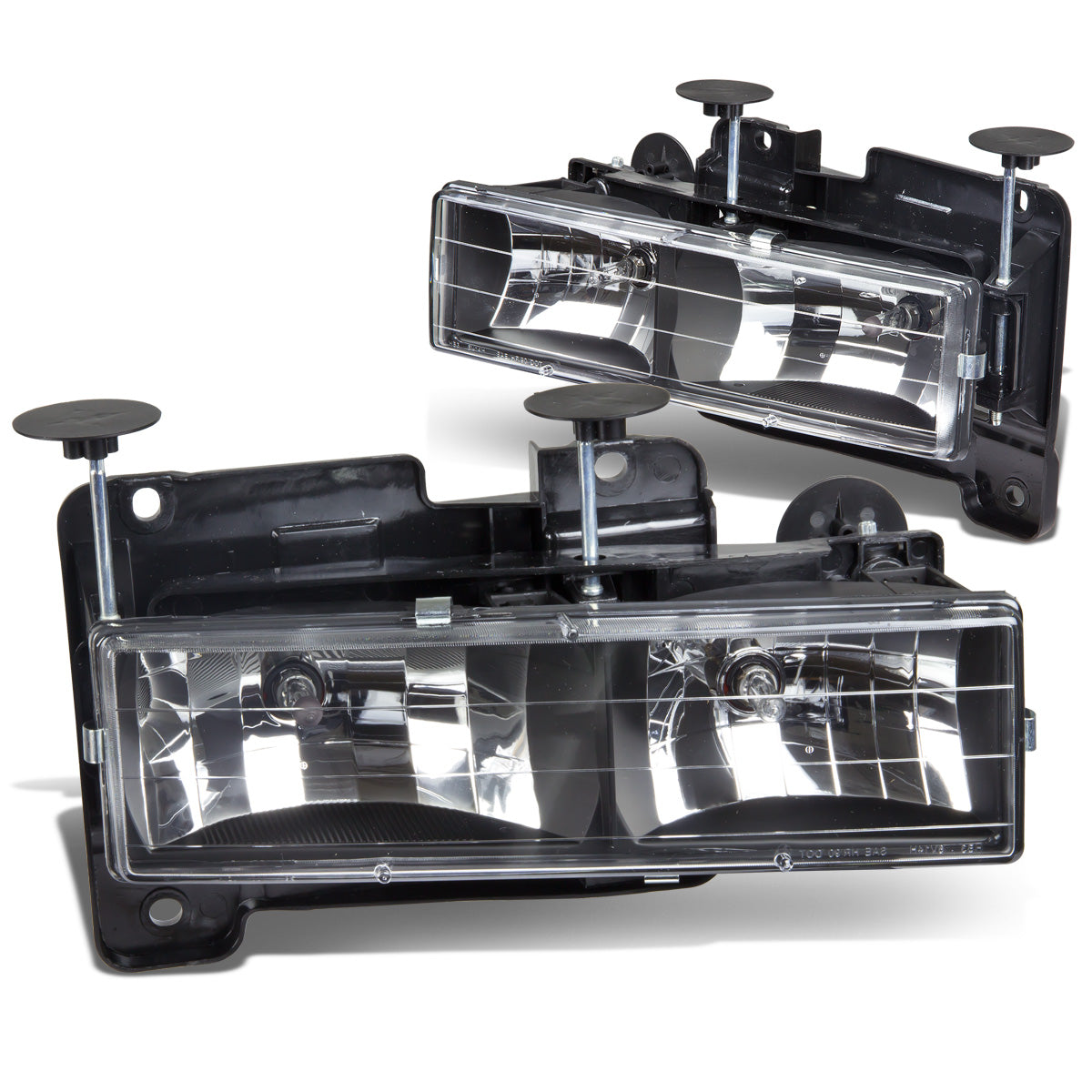 FAROS 88-98 CHEVY C10 2/4-DOOR - 2PC - BLACK HOUSING - 9006 LOW BEAM / 9005 HIGH BEAM