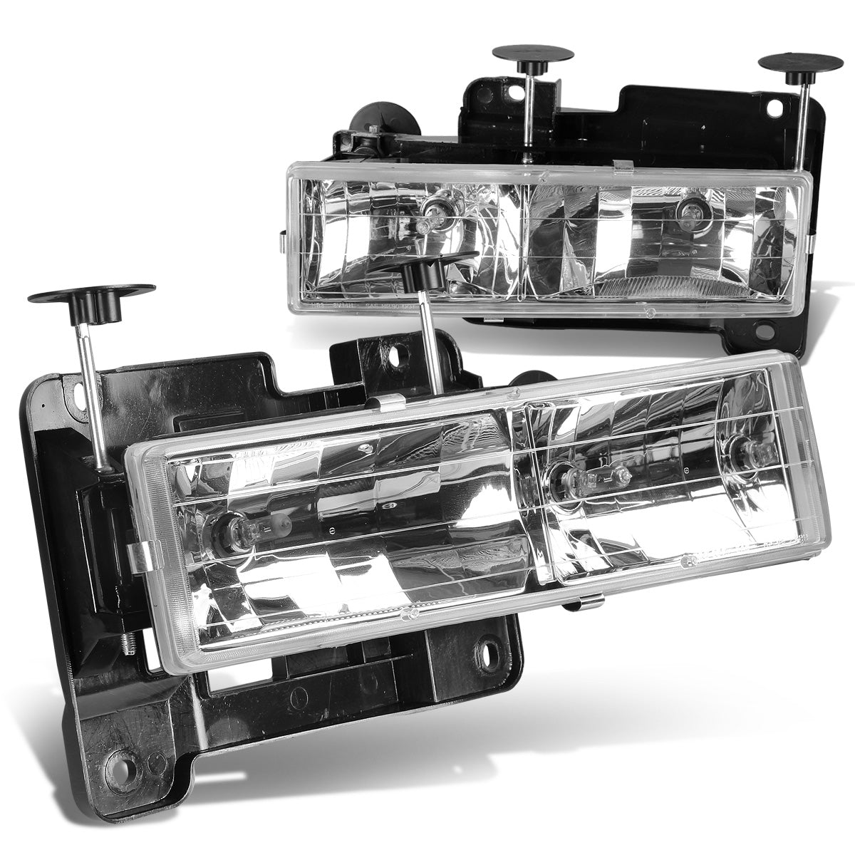 FAROS 88-98 CHEVY C10 2/4-DOOR - 2PC - CHROME HOUSING - 9006 LOW BEAM / 9005 HIGH BEAM