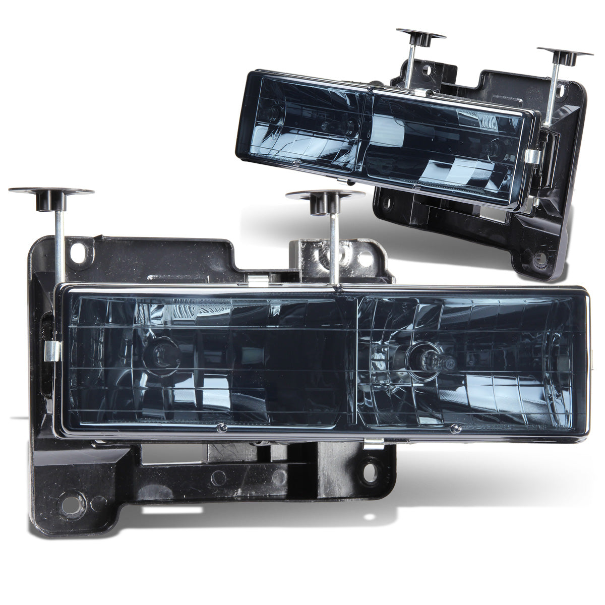 FAROS 88-98 CHEVY C10 2/4-DOOR - 2PC - SMOKE HOUSING - 9006 LOW BEAM / 9005 HIGH BEAM