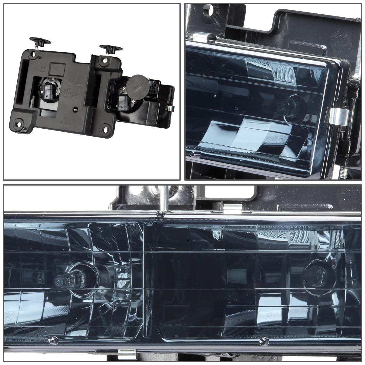 FAROS 88-98 CHEVY C10 2/4-DOOR - 2PC - SMOKE HOUSING - 9006 LOW BEAM / 9005 HIGH BEAM