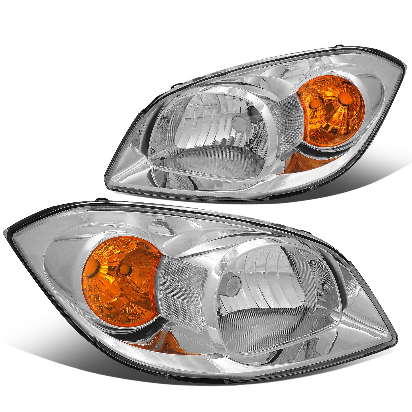 FAROS 05-10 CHEVROLET COBALT / 07-10 PONTIAC G5 / 05-06 PONTIAC PURSUIT - OE STYLE - CHROME HOUSING / CLEAR CORNER - 9007 LOW BEAM / HIGH BEAM