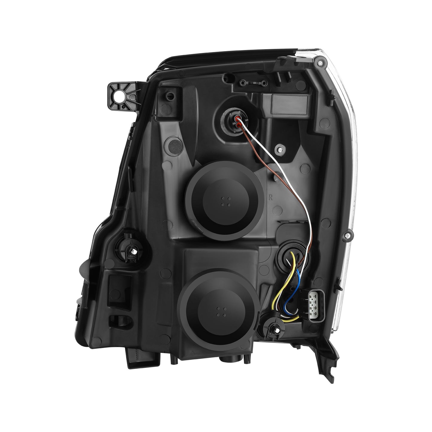 FAROS CADILLAC ESCALADE 2007-2014 - CADILLAC ESCALADE ESV 2007-2014 - CADILLAC ESCALADE EXT 2007-2013 - D1S HIGH / LOW BEAM; 194 MARKER - CHROME HOUSING / AMBER CORNER