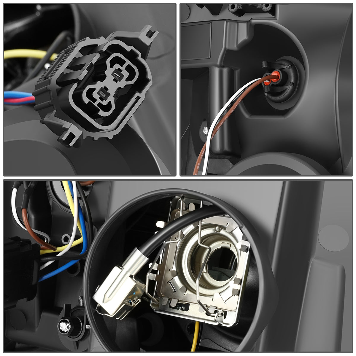 FAROS 07-14 CADILLAC ESCALADE / 07-14 CADILLAC ESCALADE ESV / 07-13 CADILLAC ESCALADE EXT - CHROME HOUSING / CLEAR CORNER - D1S HIGH / LOW BEAM; 194 MARKER