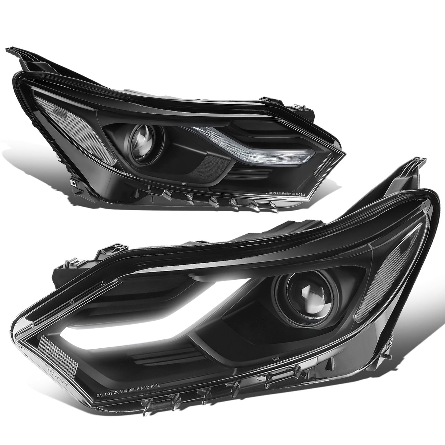 FAROS 18-21 CHEVROLET EQUINOX - ONLY FITS MODELS WITH FACTORY HALOGEN HEADLIGHTS - DOES NOT FIT HID XENON OR LED HEADLIGHT MODELS - PROJECTOR - LED DRL - BLACK HOUSING / CLEAR CORNER - 9012 H1R2 LOW BEAM / HIGH BEAM