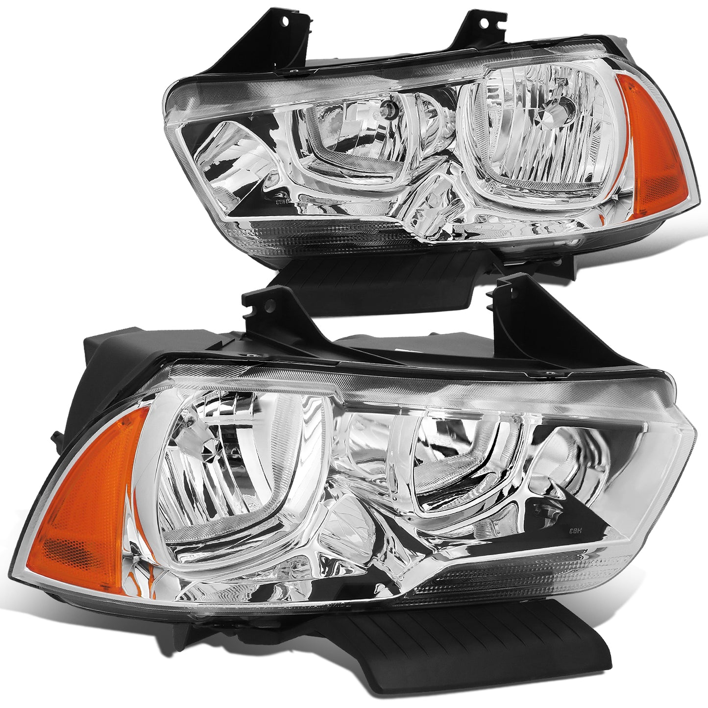 FAROS 11-14 DODGE CHARGER 4-DOOR - CHROME HOUSING / AMBER CORNER - H11 LOW BEAM / 9005 HIGH BEAM