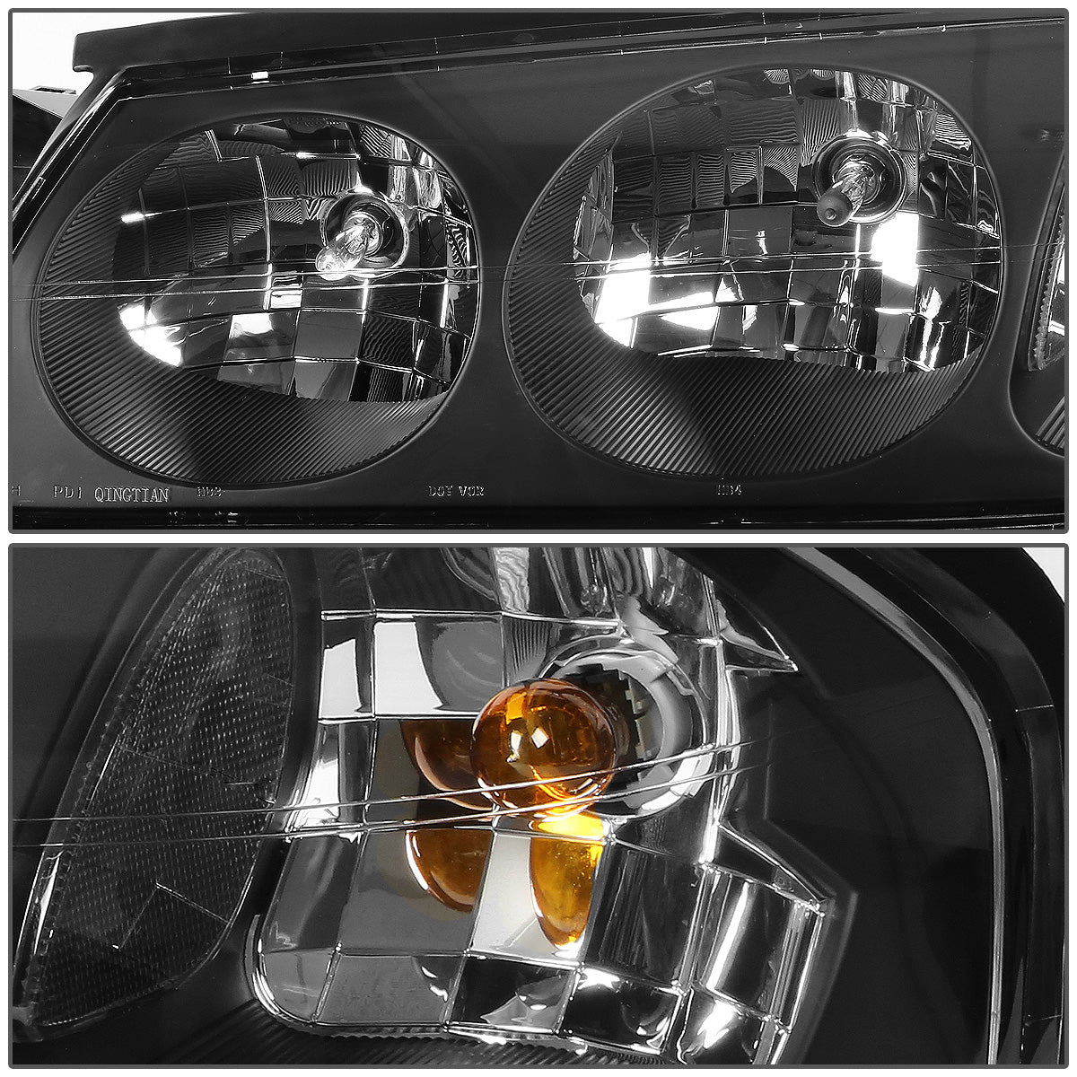 FAROS 00-05 CHEVY IMPALA 4-DOOR - BLACK HOUSING / CLEAR CORNER - 9006 LOW BEAM / 9005 HIGH BEAM