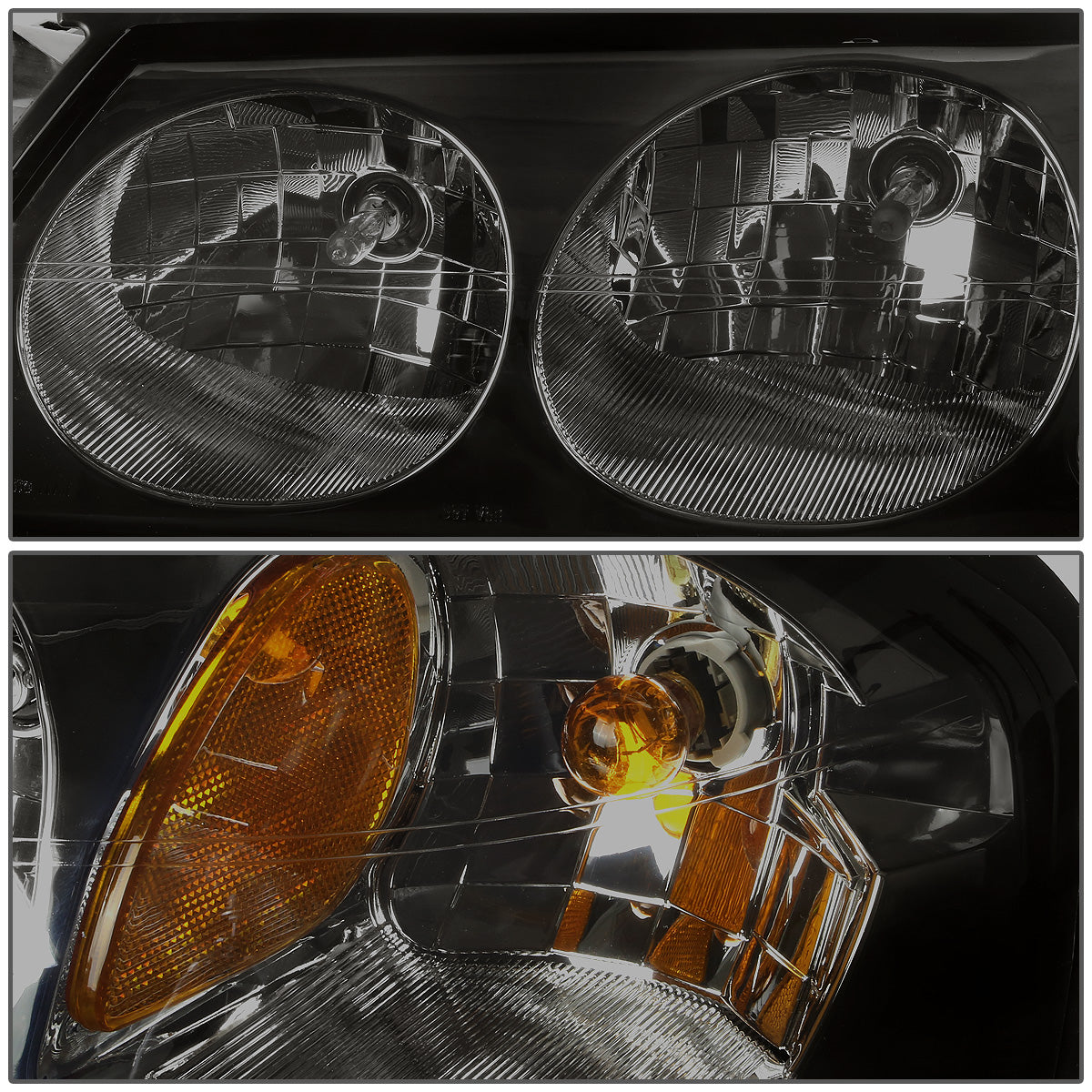 FAROS 00-05 CHEVY IMPALA 4-DOOR - SMOKE HOUSING / AMBER CORNER - 9006 LOW BEAM / 9005 HIGH BEAM