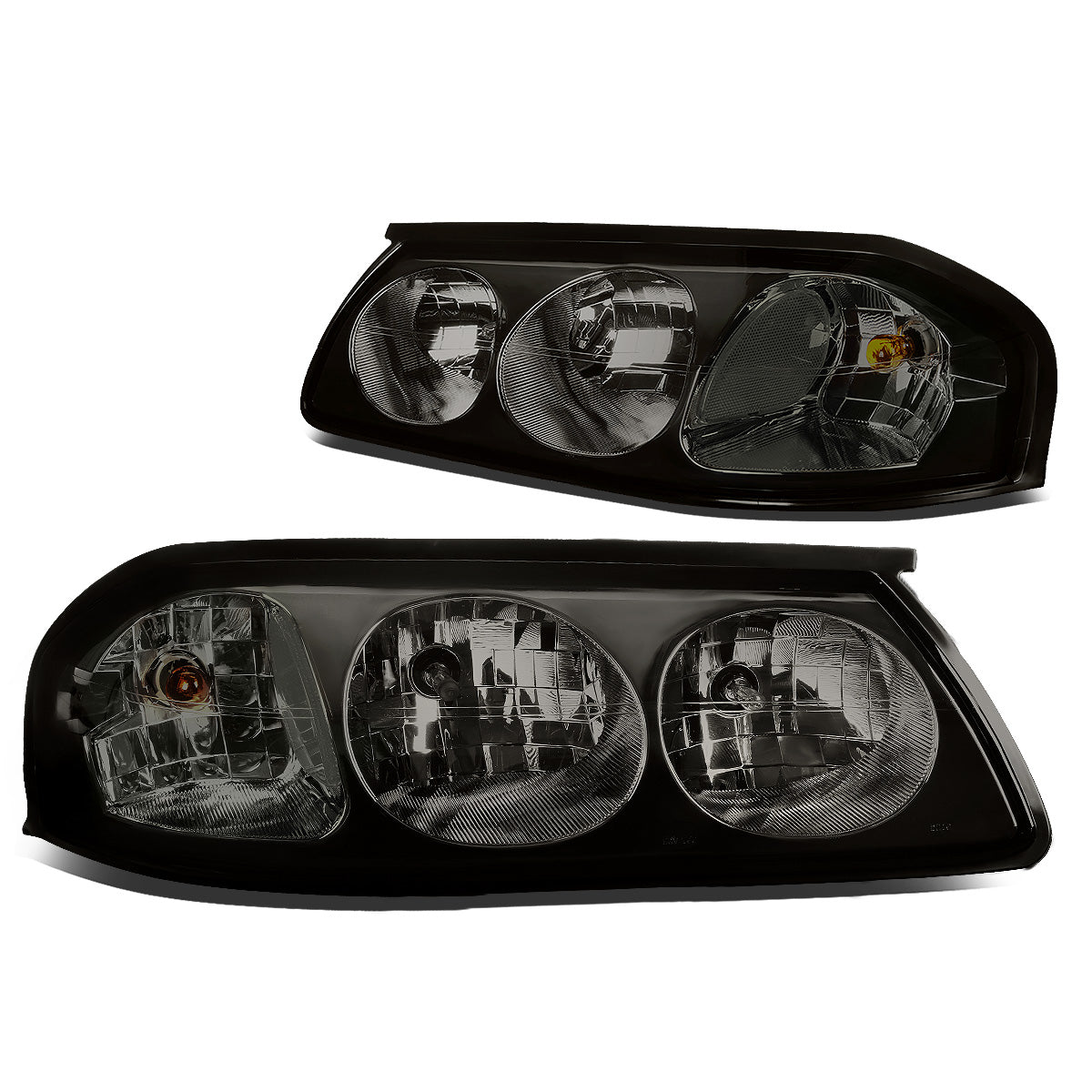 FAROS 00-05 CHEVY IMPALA 4-DOOR - SMOKE HOUSING / CLEAR CORNER - 9006 LOW BEAM / 9005 HIGH BEAM