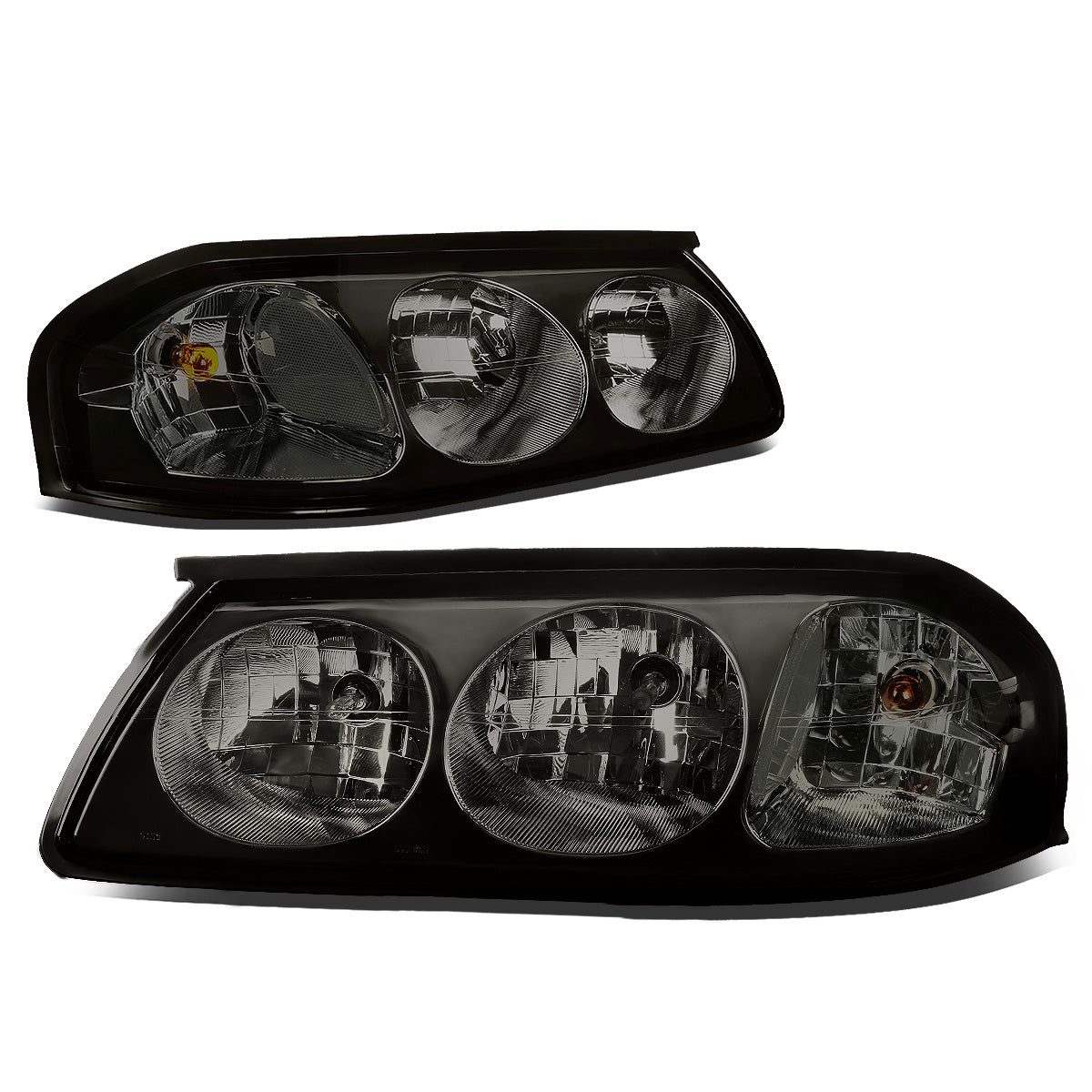 FAROS 00-05 CHEVY IMPALA 4-DOOR - SMOKE HOUSING / CLEAR CORNER - 9006 LOW BEAM / 9005 HIGH BEAM