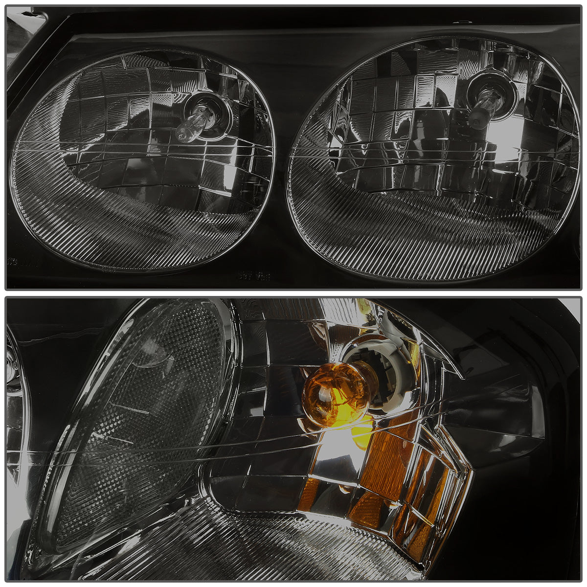 FAROS 00-05 CHEVY IMPALA 4-DOOR - SMOKE HOUSING / CLEAR CORNER - 9006 LOW BEAM / 9005 HIGH BEAM