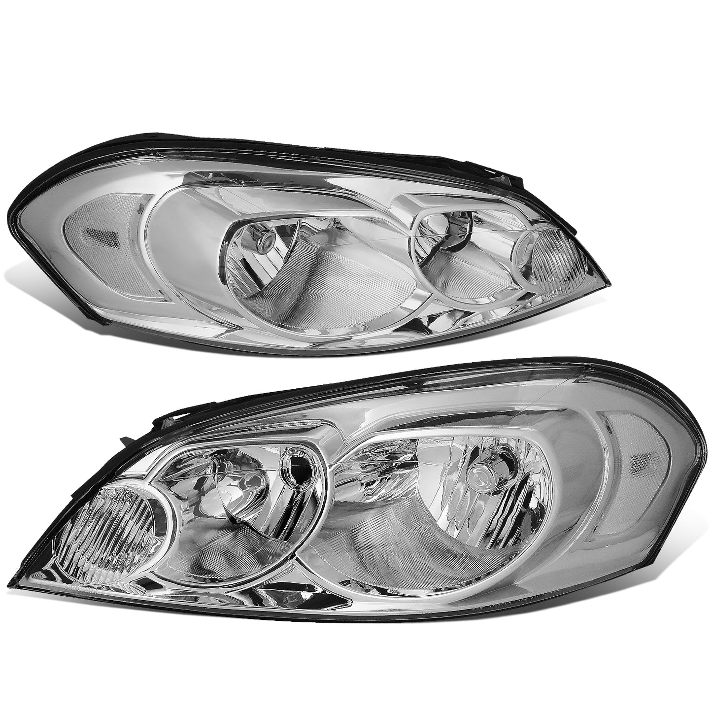 FAROS 06-13 CHEVY IMPALA / 14-16 CHEVY IMPALA LIMITED / 06-07 CHEVY MONTE CARLO 2/4-DOOR - CHROME HOUSING / CLEAR CORNER - H11 LOW BEAM / H9 HIGH BEAM