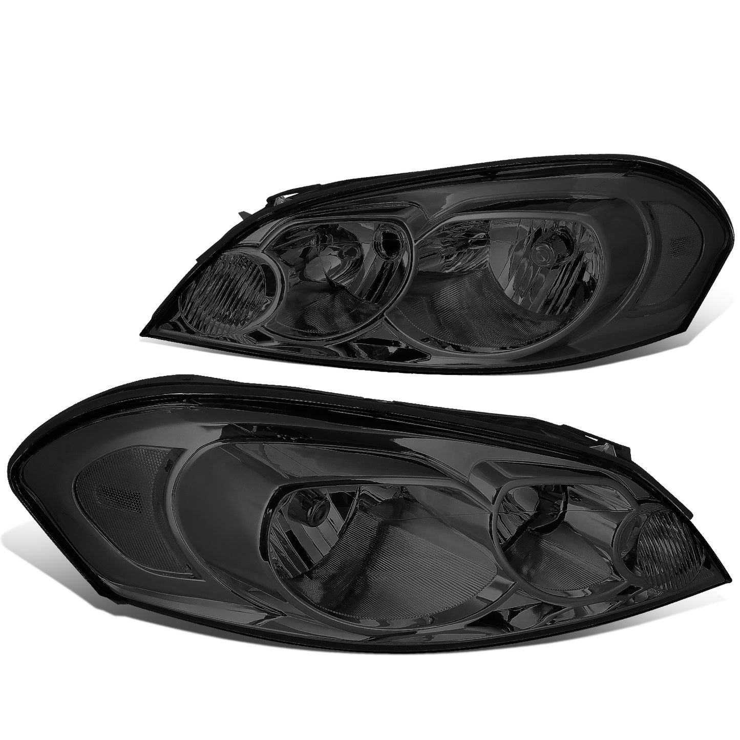 FAROS 06-13 CHEVY IMPALA / 14-16 CHEVY IMPALA LIMITED / 06-07 CHEVY MONTE CARLO 2/4-DOOR - SMOKE HOUSING / CLEAR CORNER - H11 LOW BEAM / H9 HIGH BEAM