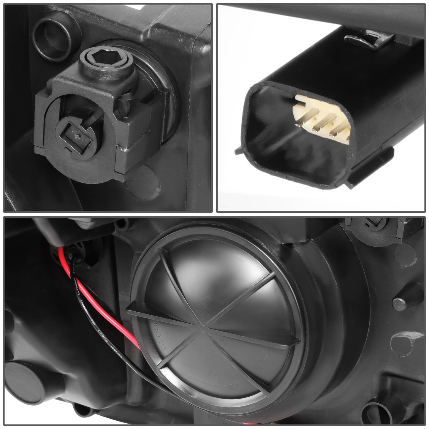 FAROS 15-19 CHEVROLET IMPALA - FITS HALOGEN HEADLIGHT MODELS ONLY - OEM - PROJECTOR - 9005 HIGH/LOW BEAM - BLACK HOUSING / AMBER CORNER