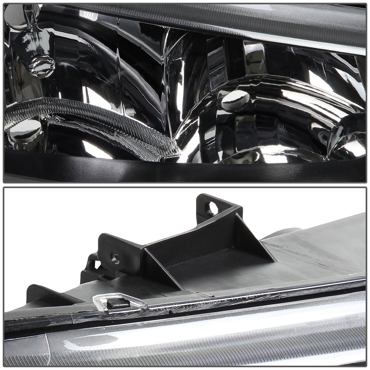 FAROS 03-04 CHEVY SILVERADO 2500 / 03-06 CHEVY AVALANCHE 1500 , 2500 / 03-06 CHEVY SILVERADO 1500 , 1500HD , 2500HD , 3500 2/4-DOOR - FITS MODELS WITHOUT FACTORY CLADDING ONLY - 2PC - BLACK HOUSING / AMBER CORNER - 9006 LOW BEAM / 9005 HIGH BEAM