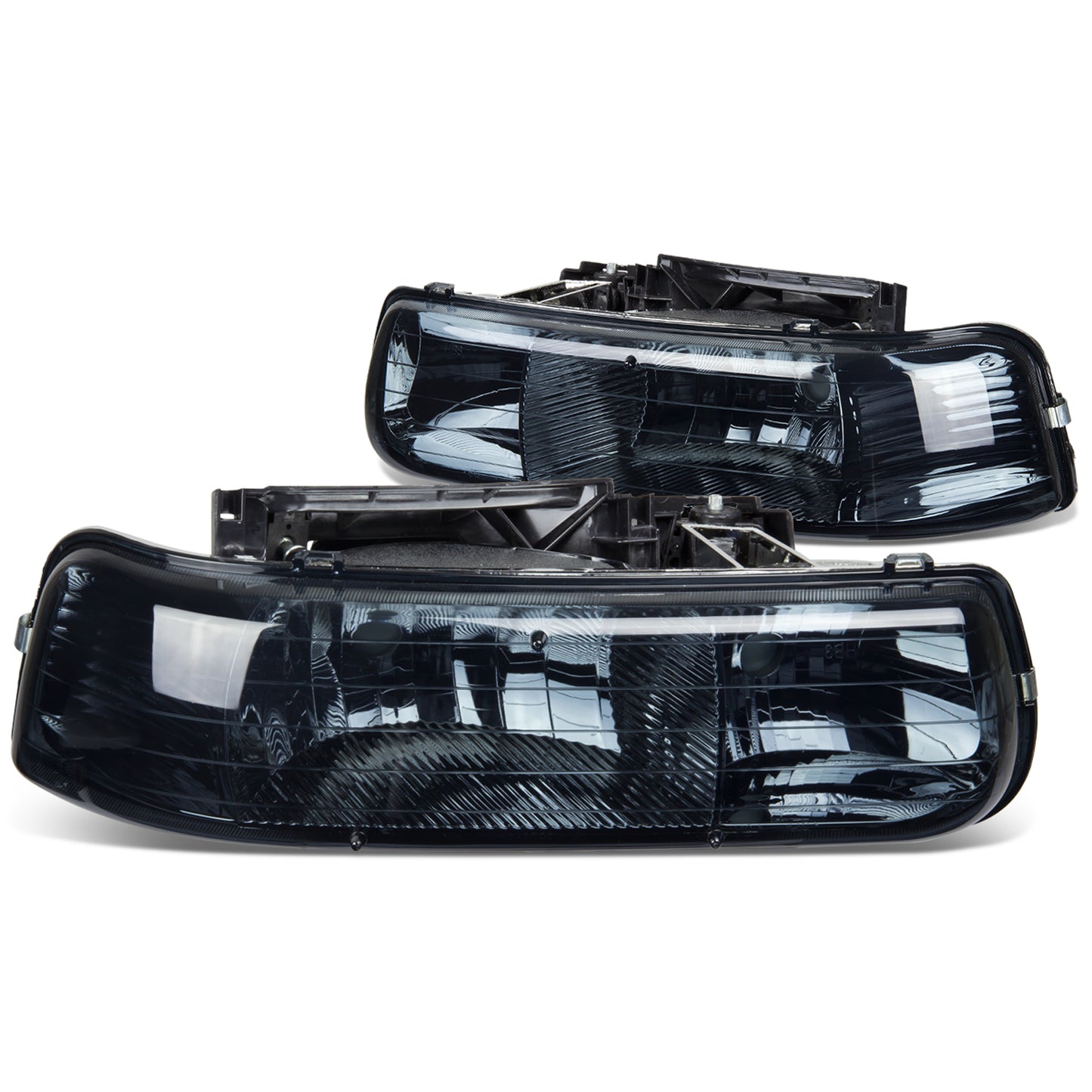 FAROS 99-02 CHEVY SILVERADO 1500 , 2500 / 00-06 CHEVY SUBURBAN 1500 , 2500 , TAHOE / 01-02 CHEVY SILVERADO 1500 HD , 2500 HD , 3500 HD 2/4-DOOR - 2PC - SMOKE HOUSING - 9006 LOW BEAM / HIGH BEAM