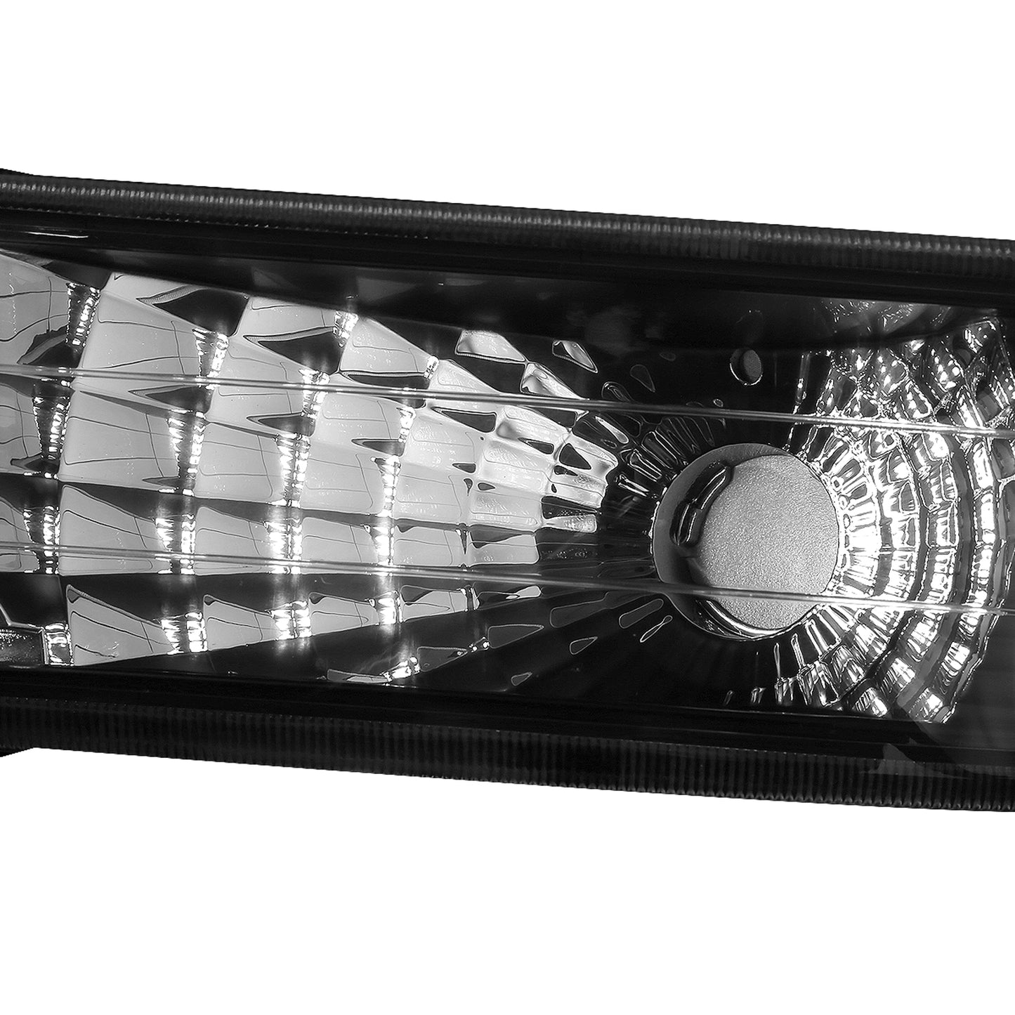 FAROS 99-02 CHEVY SILVERADO 1500 , 2500 / 00-06 CHEVY SUBURBAN 1500 , 2500 , TAHOE / 01-02 CHEVY SILVERADO 1500 HD , 2500 HD , 3500 HD 2/4-DOOR - 4PC - BLACK HOUSING / AMBER CORNER - 9006 LOW BEAM / HIGH BEAM