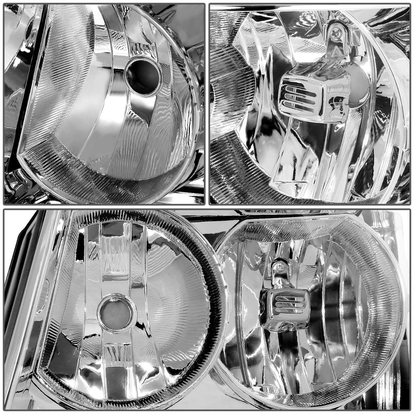 FAROS 07-14 CHEVY TAHOE / 07-13 CHEVY AVALANCHE / 07-14 CHEVY SUBURBAN 1500 / 07-13 CHEVY SUBURBAN 2500 - CHROME HOUSING / CLEAR CORNER - H11 LOW BEAM / 9005 HIGH BEAM