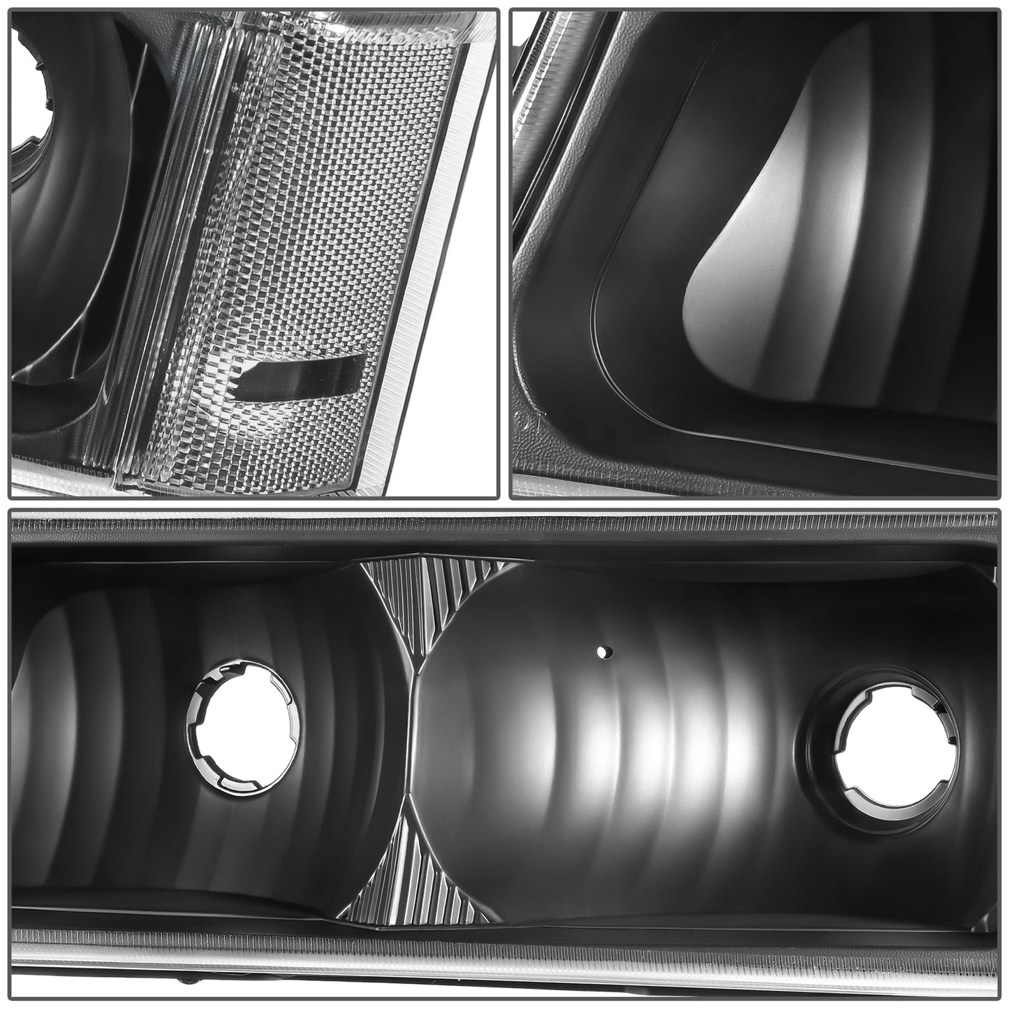 FAROS 03-2006 CHEVY SILVERADO/AVALANCHE//WHITE COVER, WHITE REVERSE, BLACK FRAME, 4P NEAR AND FAR LIGHT WITH BLUE LIGHT BULB