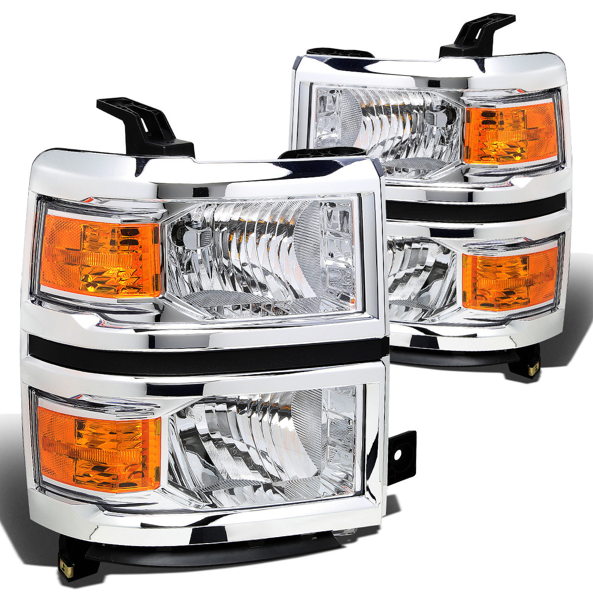 FAROS 14-15 CHEVY SILVERADO 1500 - CHROME HOUSING / AMBER CORNER - H11 LOW BEAM / 9005 HIGH BEAM