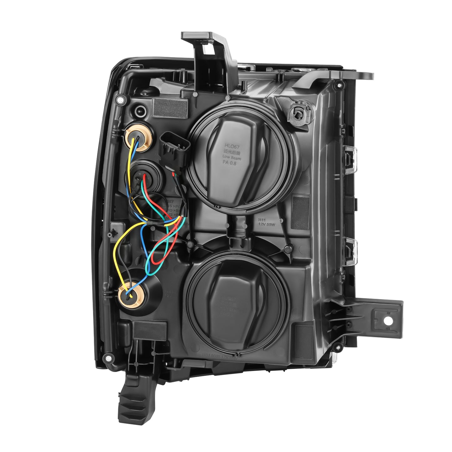 FAROS 2014-2015 SILVERADO 1500//WHITE COVER, YELLOW REVERSE, LIGHT BASE NEAR AND FAR LIGHT WITH BLUE BULB