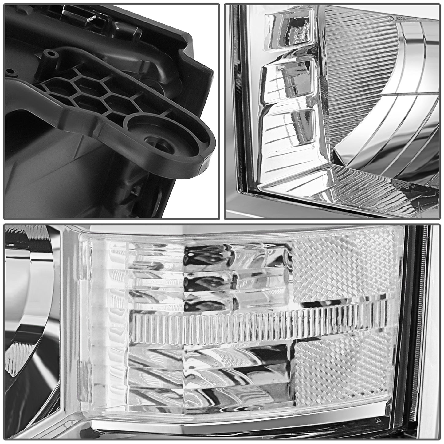 FAROS 2014-2015 SILVERADO 1500//WHITE HOOD, WHITE REVERSE, BRIGHT BOTTOM LIGHT WITH BLUE LIGHT BULB