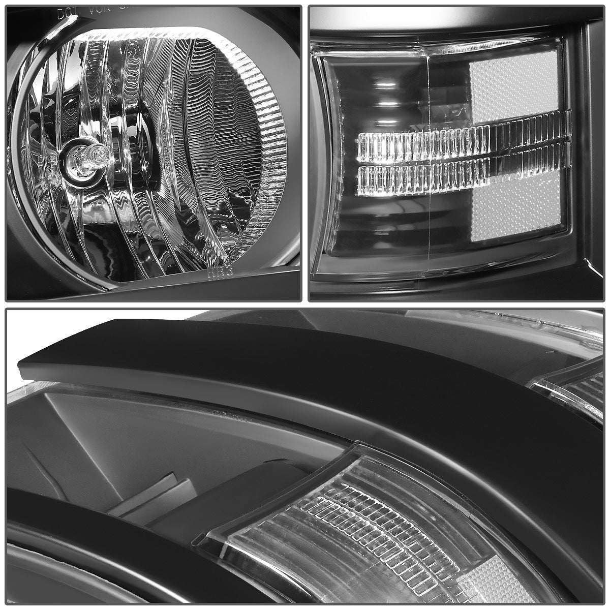 FAROS 15-19 CHEVY SILVERADO 2500HD / 15-19 CHEVY SILVERADO 3500HD - PROJECTOR LOW BEAM - BLACK HOUSING / CLEAR CORNER - 9005 HIGH / H11 LOW / 7443A SIGNAL