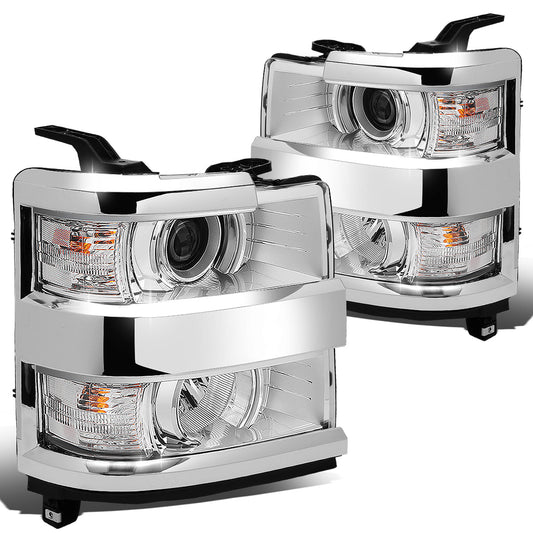 FAROS 15-19 CHEVY SILVERADO 2500HD / 15-19 CHEVY SILVERADO 3500HD - PROJECTOR LOW BEAM - CHROME HOUSING / CLEAR CORNER - 9005 HIGH / H11 LOW / 7443A SIGNAL