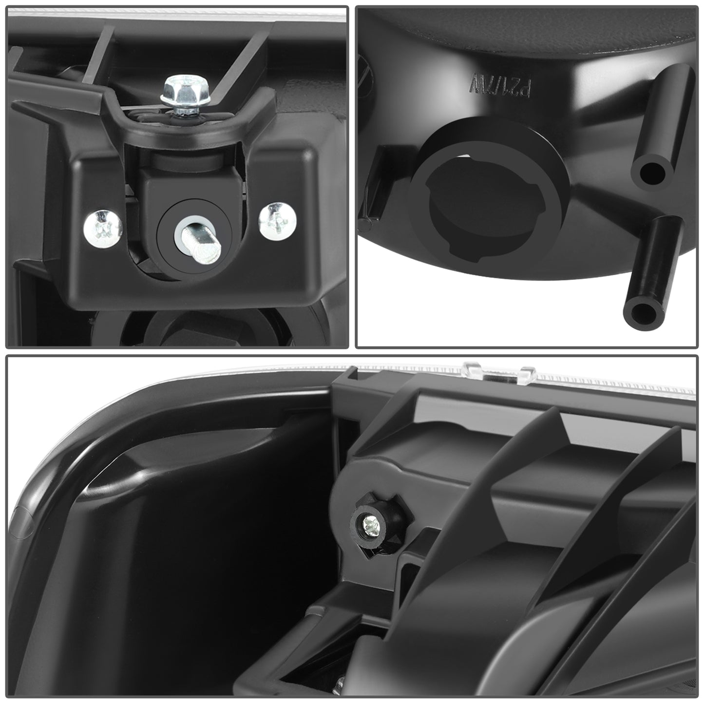 FAROS 99-02 CHEVY SILVERADO/AVALANCHE//WHITE HOOD, YELLOW REVERSE, BLACK BACKGROUND 4P LIGHT WITH BLUE LIGHT BULB