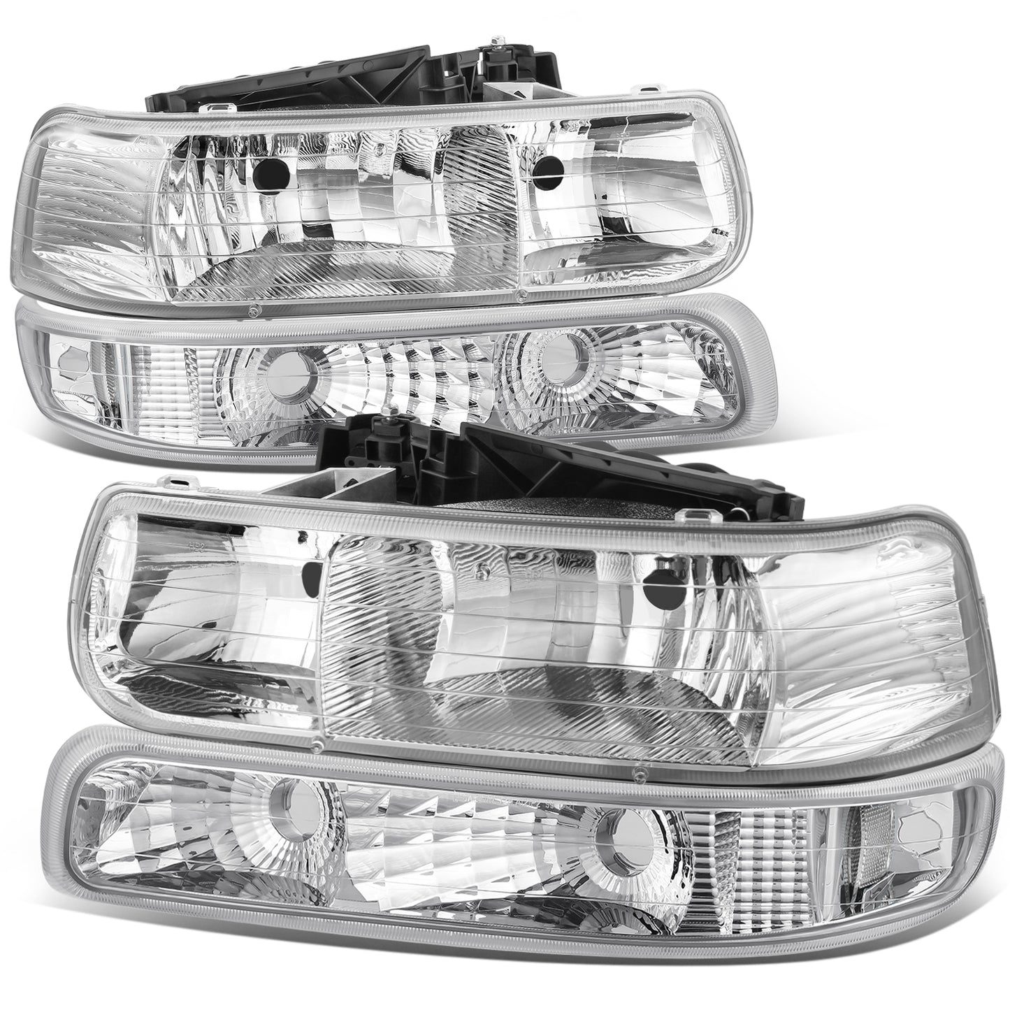 FAROS 99-02 CHEVY SILVERADO/AVALANCHE//WHITE HOOD, WHITE REVERSE, BRIGHT BOTTOM 4P LIGHT WITH BLUE LIGHT BULB