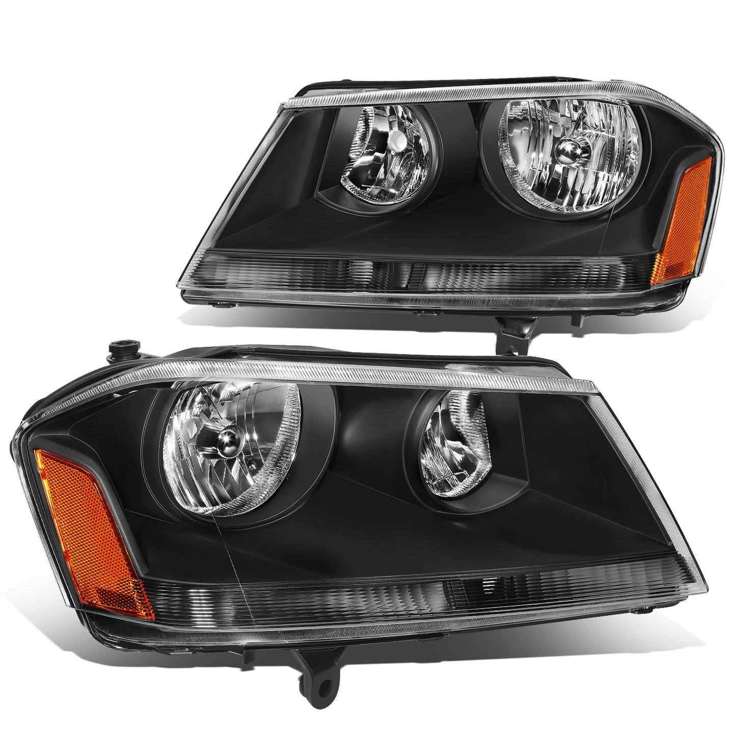 FAROS 08-14 DODGE AVENGER - 9005 HIGH / 9006 LOW / 3457A SIGNAL / 194 SIDE MARKER - BLACK HOUSING / AMBER CORNER
