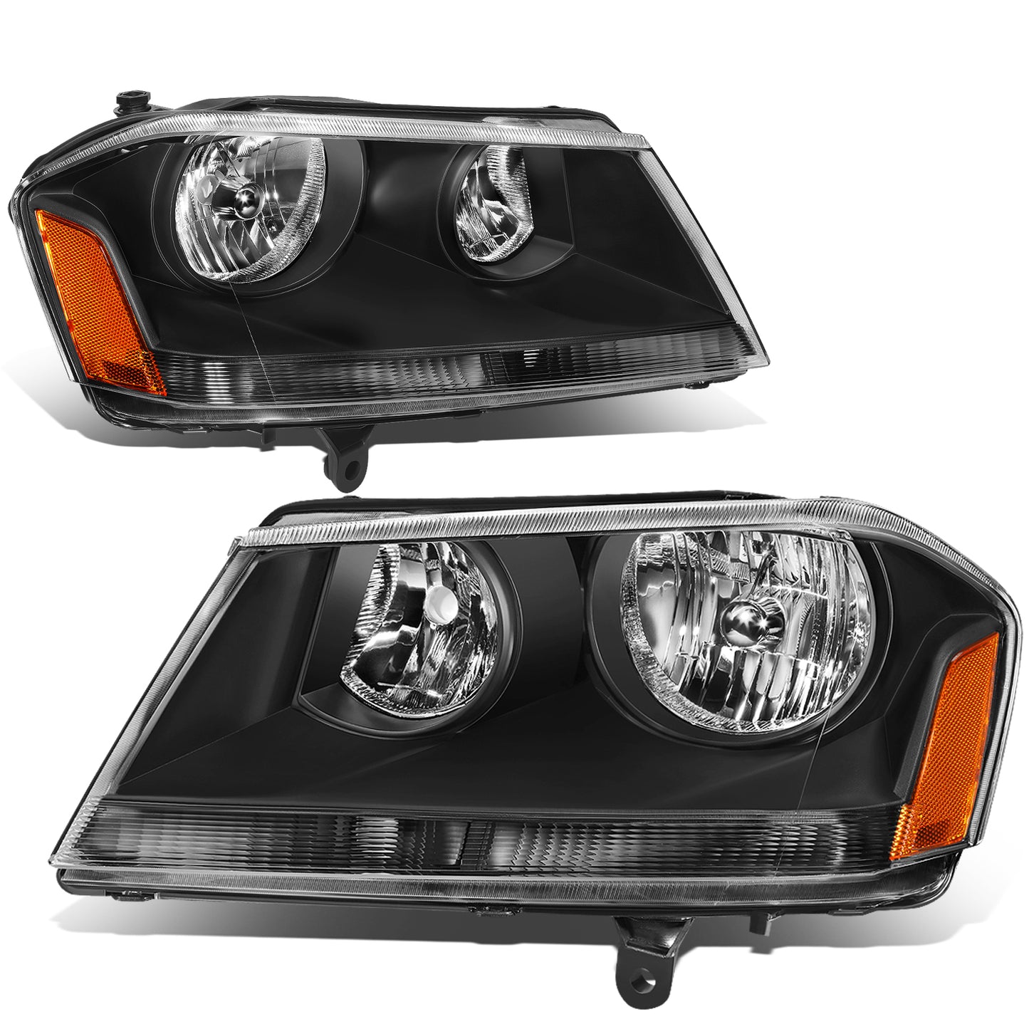 FAROS 08-14 DODGE AVENGER - 9005 HIGH / 9006 LOW / 3457A SIGNAL / 194 SIDE MARKER - BLACK HOUSING / AMBER CORNER