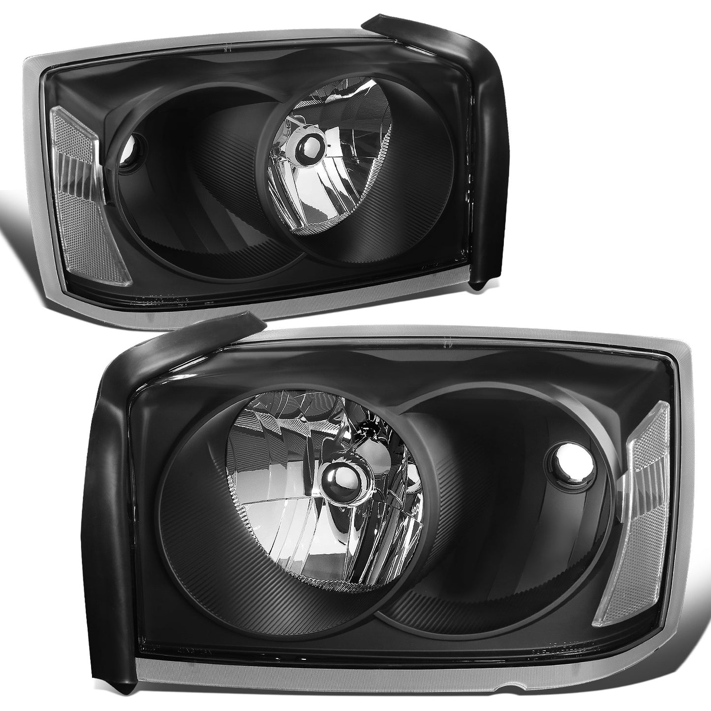 FAROS 05-07 DODGE DAKOTA - OE STYLE - BLACK HOUSING / CLEAR CORNER - H13 LOW BEAM / HIGH BEAM
