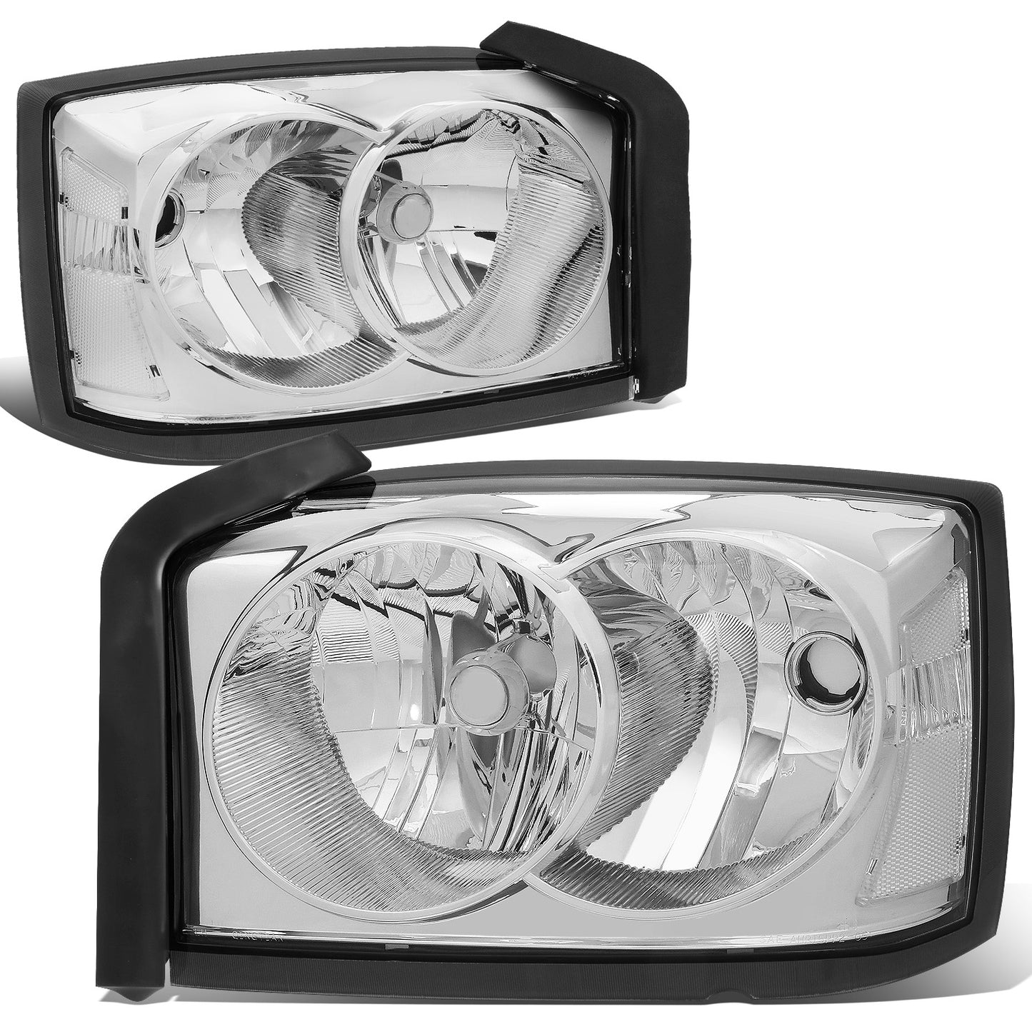 FAROS 05-07 DODGE DAKOTA - OE STYLE - CHROME HOUSING / CLEAR CORNER - H13 LOW BEAM / HIGH BEAM