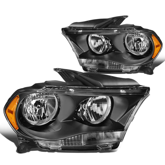 FAROS 11-13 DODGE DURANGO - BLACK HOUSING / AMBER CORNER - H11 LOW BEAM / 9005 HIGH BEAM