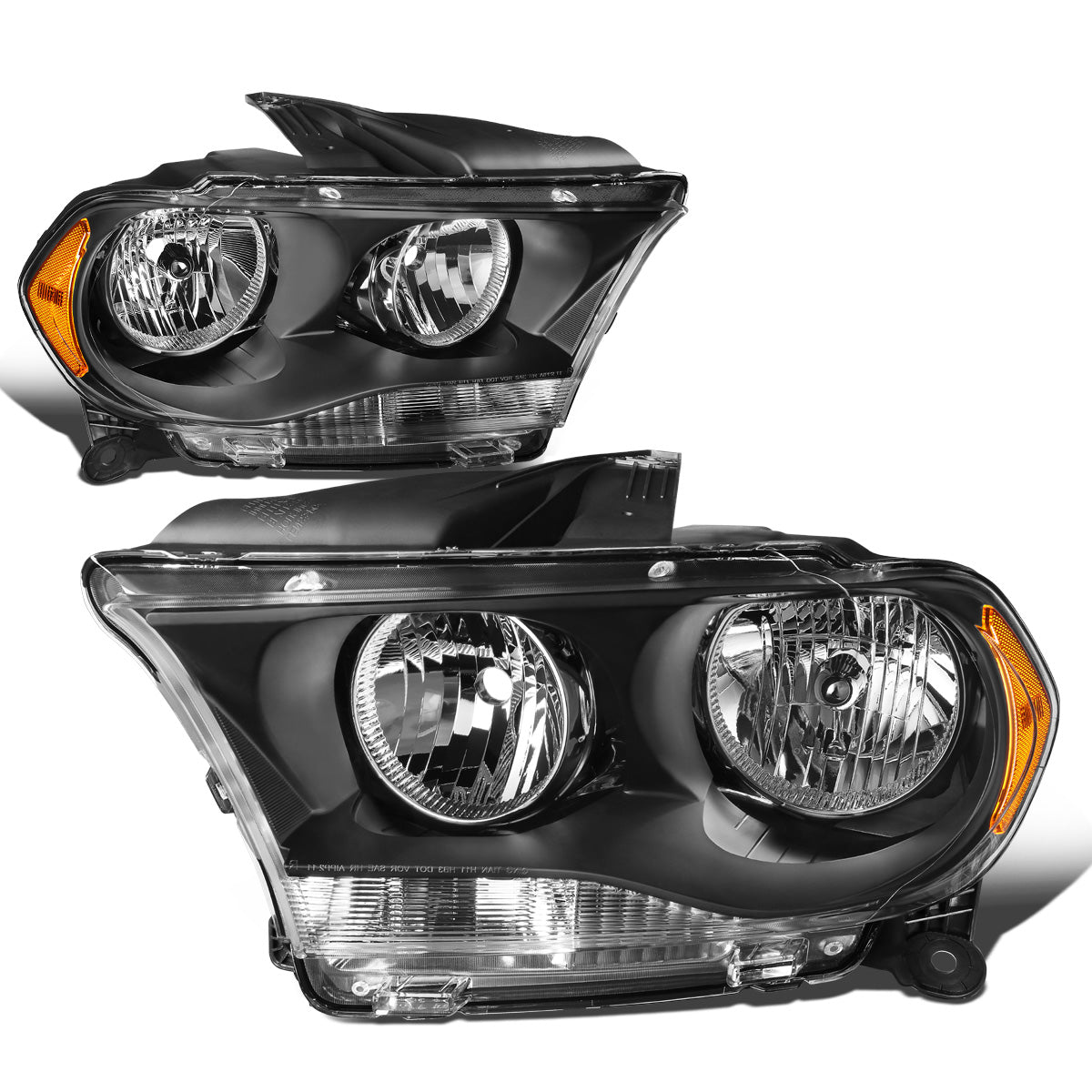 FAROS 11-13 DODGE DURANGO - BLACK HOUSING / AMBER CORNER - H11 LOW BEAM / 9005 HIGH BEAM