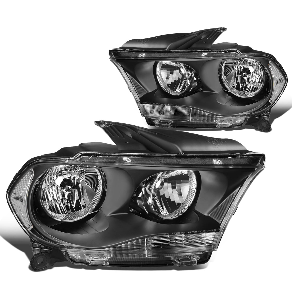 FAROS 11-13 DODGE DURANGO - BLACK HOUSING / CLEAR CORNER - H11 LOW BEAM / 9005 HIGH BEAM