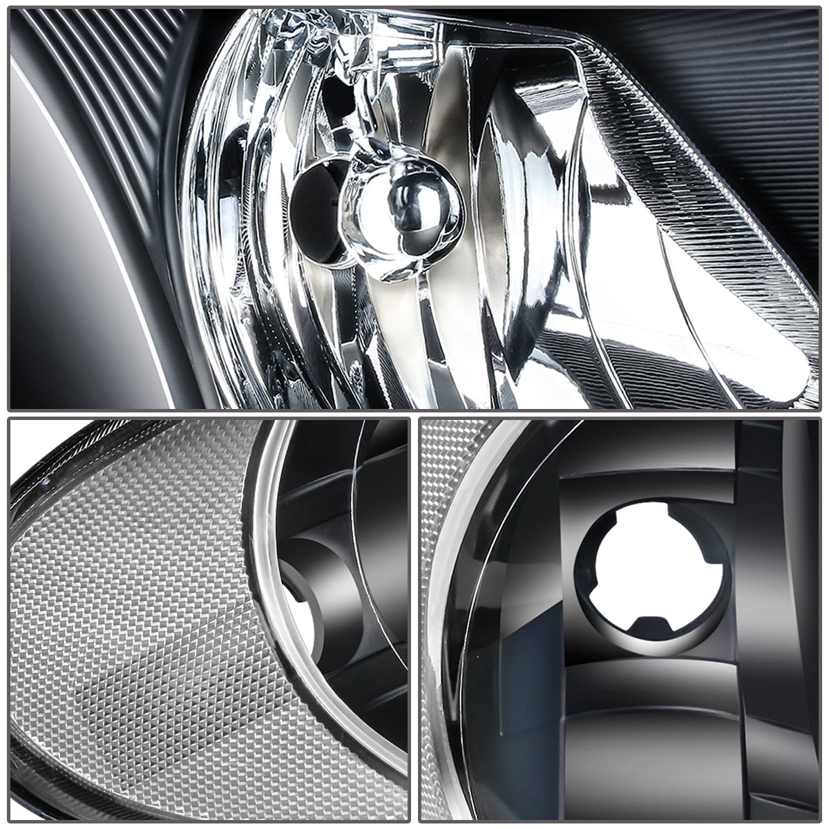 FAROS 01-07 CHRYSLER TOWN & COUNTRY / 01-07 DODGE CARAVAN / 01-07 DODGE GRAND CARAVAN / 01-03 CHRYSLER VOYAGER - FIT MODELS WITH 113 WHEEL BASE ONLY - OE STYLE - BLACK HOUSING / CLEAR CORNER - 9007 LOW BEAM / HIGH BEAM