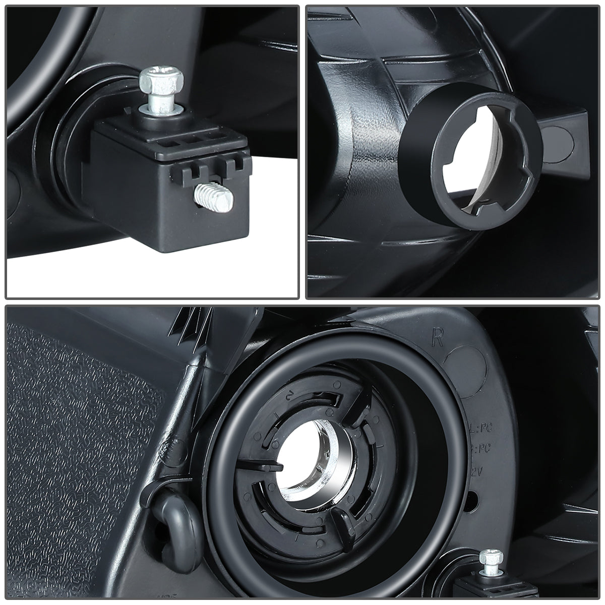 FAROS 01-07 CHRYSLER TOWN & COUNTRY / 01-07 DODGE CARAVAN / 01-07 DODGE GRAND CARAVAN / 01-03 CHRYSLER VOYAGER - FIT MODELS WITH 113 WHEEL BASE ONLY - OE STYLE - BLACK HOUSING / CLEAR CORNER - 9007 LOW BEAM / HIGH BEAM