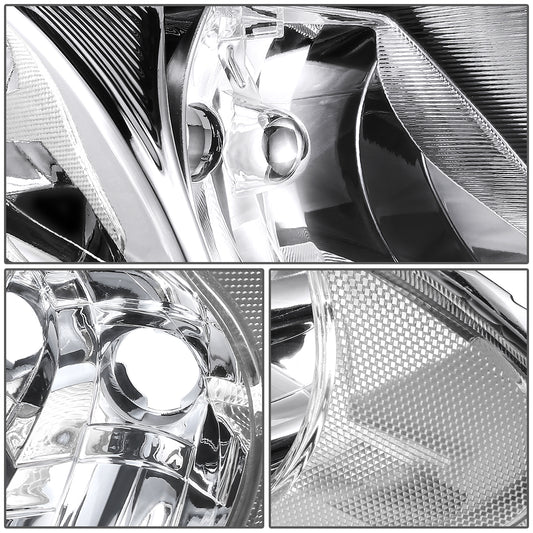 FAROS 01-07 CHRYSLER TOWN & COUNTRY / 01-07 DODGE CARAVAN / 01-07 DODGE GRAND CARAVAN / 01-03 CHRYSLER VOYAGER - FIT MODELS WITH 113 WHEEL BASE ONLY - OE STYLE - CHROME HOUSING / CLEAR CORNER - 9007 LOW BEAM / HIGH BEAM