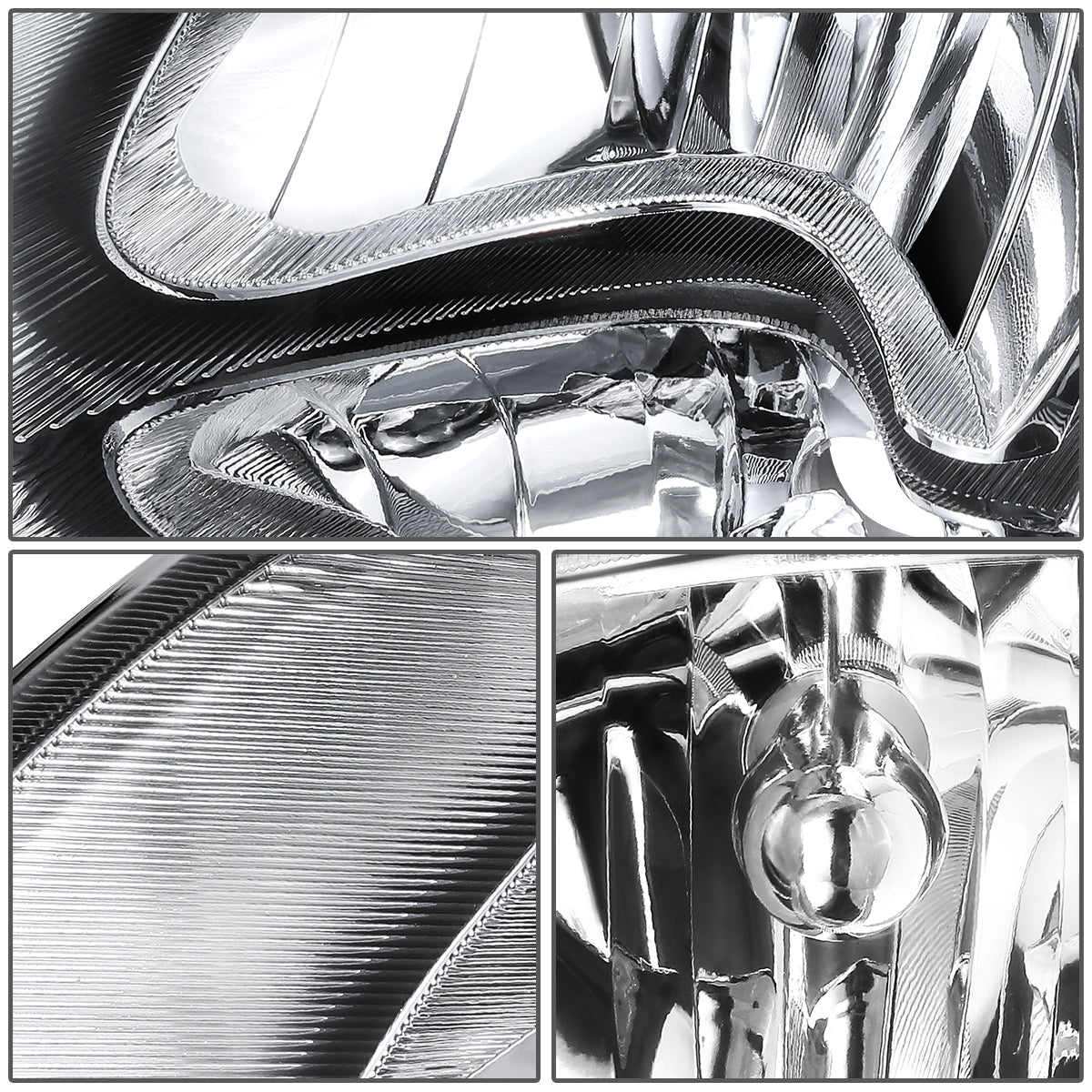 FAROS 01-07 CHRYSLER TOWN & COUNTRY / 01-07 DODGE CARAVAN / 01-07 DODGE GRAND CARAVAN / 01-03 CHRYSLER VOYAGER - FIT MODELS WITH 113 WHEEL BASE ONLY - OE STYLE - CHROME HOUSING / CLEAR CORNER - 9007 LOW BEAM / HIGH BEAM