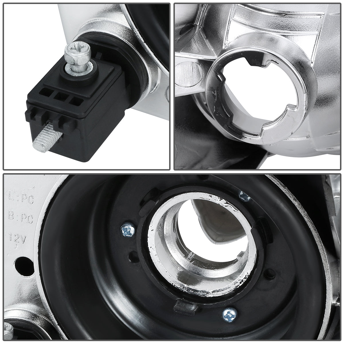 FAROS 01-07 CHRYSLER TOWN & COUNTRY / 01-07 DODGE CARAVAN / 01-07 DODGE GRAND CARAVAN / 01-03 CHRYSLER VOYAGER - FIT MODELS WITH 113 WHEEL BASE ONLY - OE STYLE - CHROME HOUSING / CLEAR CORNER - 9007 LOW BEAM / HIGH BEAM