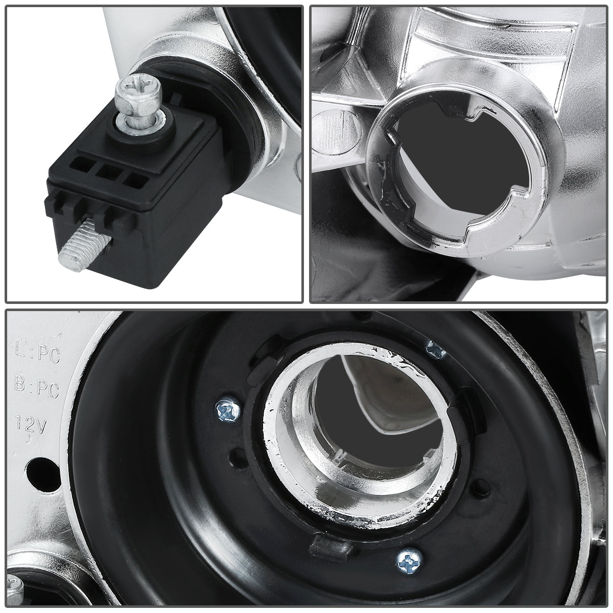 FAROS 01-07 CHRYSLER TOWN & COUNTRY / 01-07 DODGE CARAVAN / 01-07 DODGE GRAND CARAVAN / 01-03 CHRYSLER VOYAGER - FIT MODELS WITH 113 WHEEL BASE ONLY - OE STYLE - CHROME HOUSING / SMOKED LENS / AMBER CORNER - 9007 LOW BEAM / HIGH BEAM