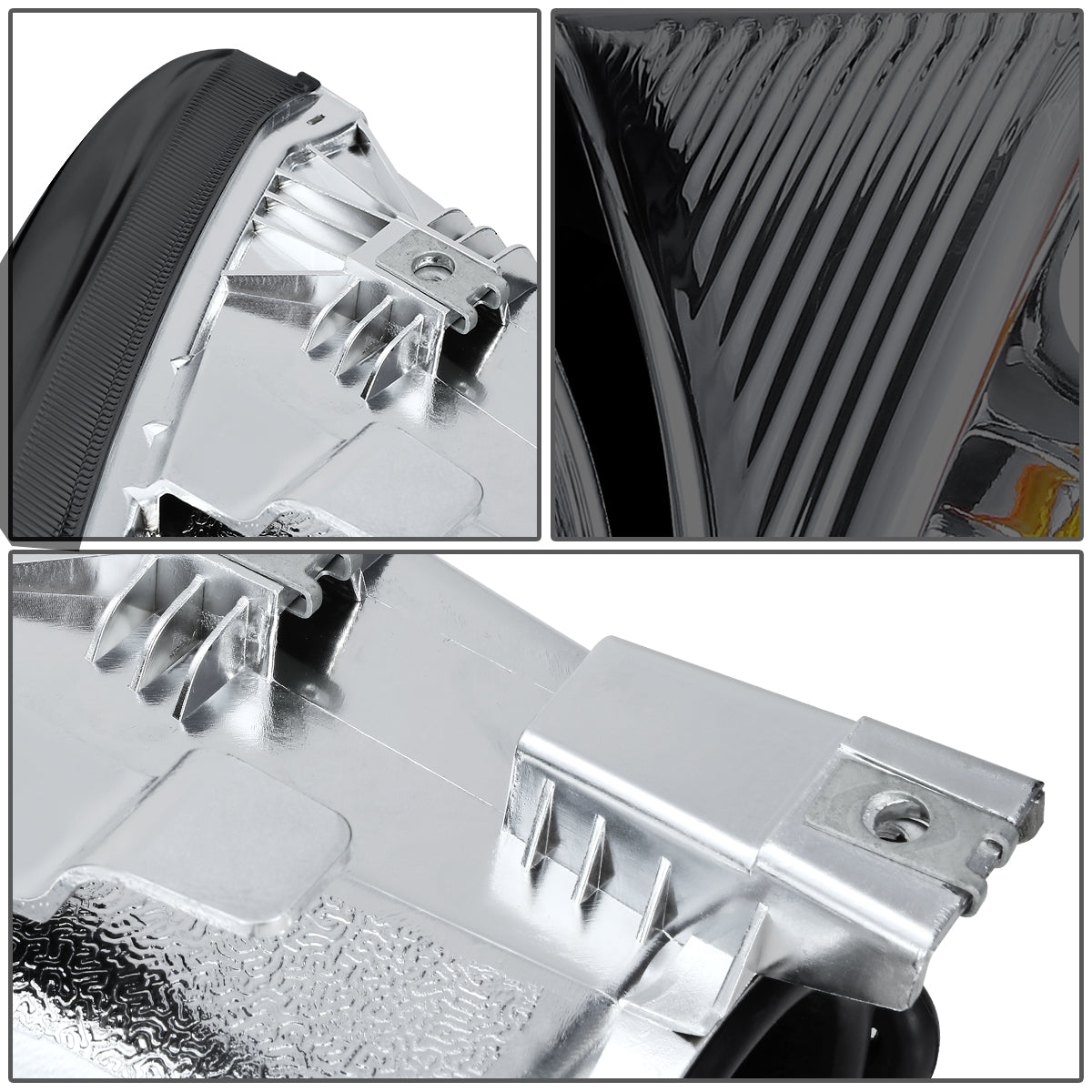 FAROS 01-07 CHRYSLER TOWN & COUNTRY / 01-07 DODGE CARAVAN / 01-07 DODGE GRAND CARAVAN / 01-03 CHRYSLER VOYAGER - FIT MODELS WITH 113 WHEEL BASE ONLY - OE STYLE - CHROME HOUSING / SMOKED LENS / AMBER CORNER - 9007 LOW BEAM / HIGH BEAM