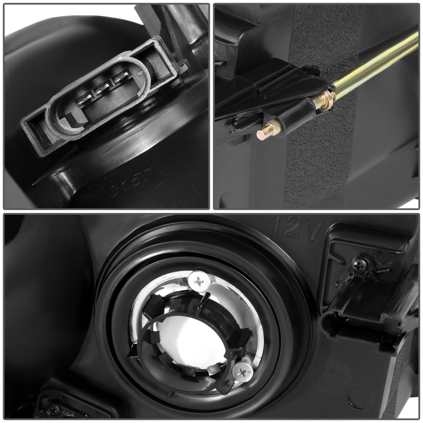 FAROS 02-05 DODGE RAM 1500 / 03-05 RAM 2500 , 3500 2/4-DOOR - CHROME HOUSING / CLEAR CORNER - 9007 LOW BEAM / HIGH BEAM