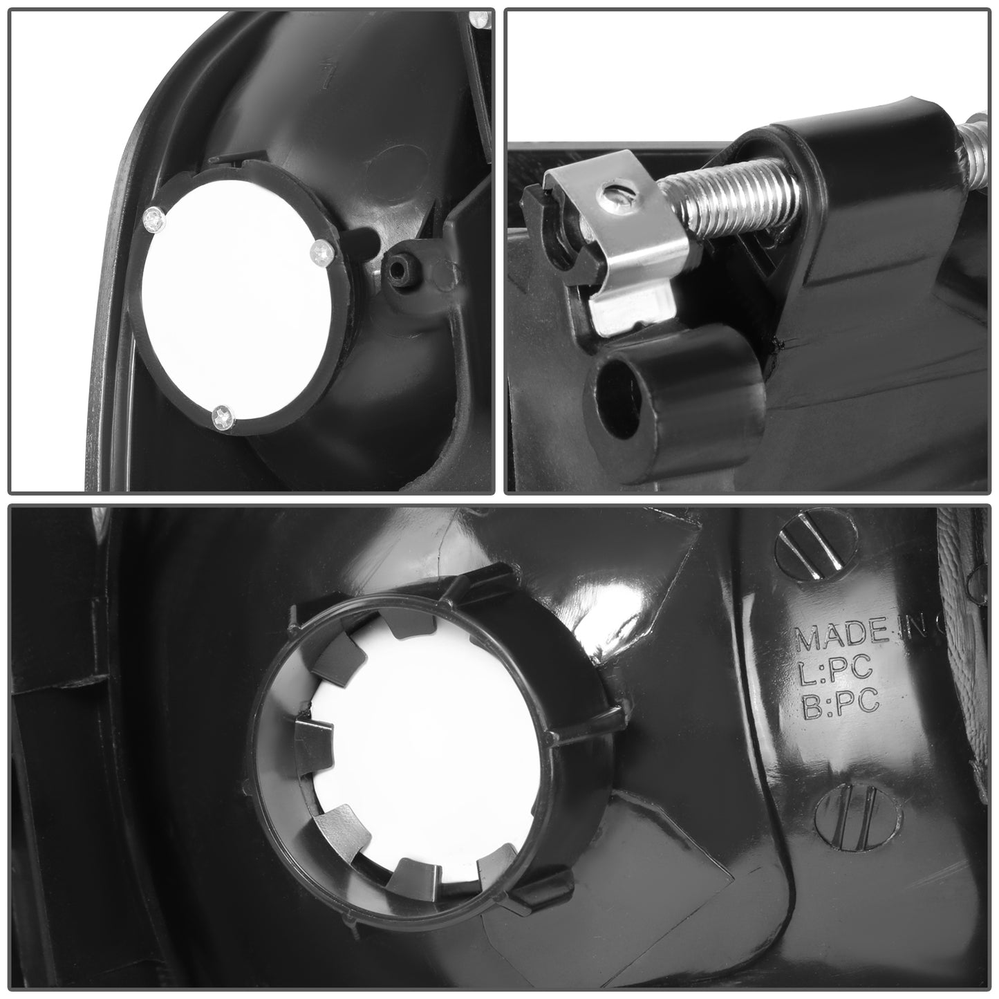 FAROS 94-01 DODGE RAM 1500 / 94-02 DODGE RAM 2500 , 3500 2/4-DOOR - DOES NOT FIT SPORT MODELS OR RAM VAN MODELS - BLACK HOUSING / AMBER CORNER - 9004 LOW BEAM / HIGH BEAM