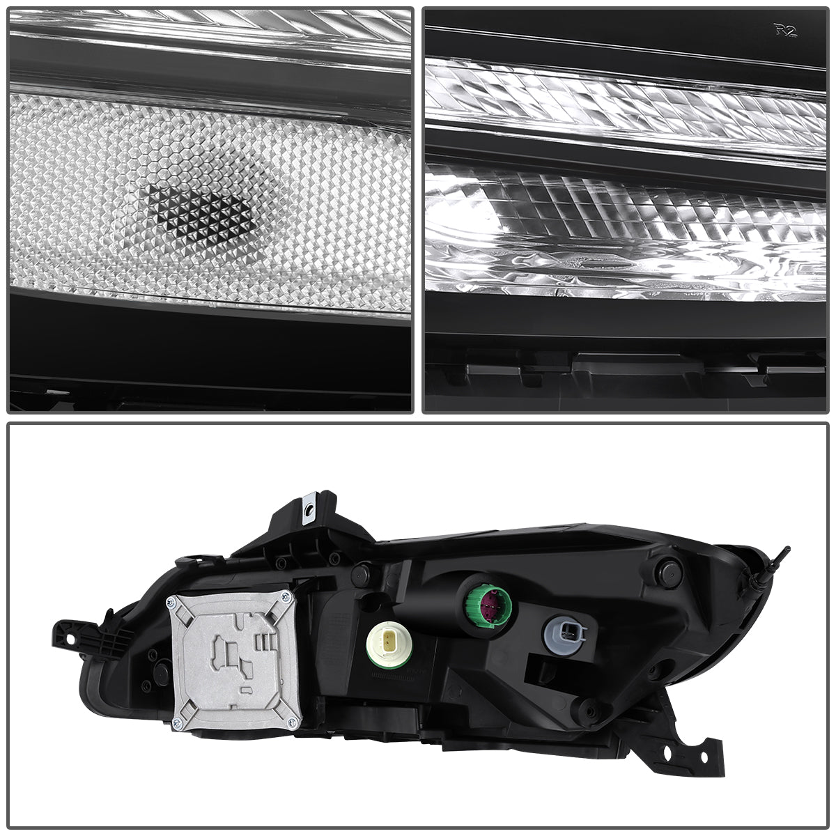 FAROS 14-18 JEEP CHEROKEE - OE STYLE - LED DRL - CHROME HOUSING / CLEAR CORNER - 7440 SIGNAL / 194 MARKER