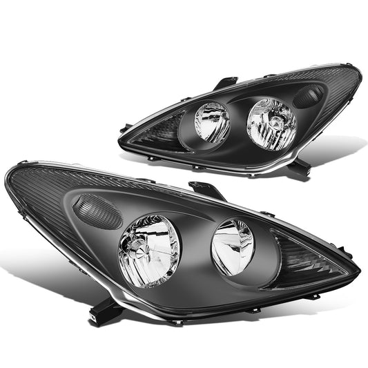 FAROS 02-03 LEXUS ES300 / 04 LEXUS ES330 - BLACK HOUSING / CLEAR CORNER - H7 LOW BEAM / 9005 HIGH BEAM