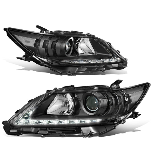 FAROS 13-15 LEXUS ES300H / 13-15 LEXUS ES350 - FITS MODELS WITH HALOGEN HEADLIGHTS ONLY - DOES NOT FIT FACTORY HID EQUIPPED MODELS - H11 LOW BEAM / 9005 HIGH BEAM / 7444NA TURN SIGNAL / 168 SIDE MARKER - BLACK HOUSING / CLEAR CORNER