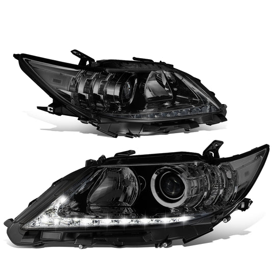 FAROS 13-15 LEXUS ES300H / 13-15 LEXUS ES350 - FITS MODELS WITH HALOGEN HEADLIGHTS ONLY - DOES NOT FIT FACTORY HID EQUIPPED MODELS - H11 LOW BEAM / 9005 HIGH BEAM / 7444NA TURN SIGNAL / 168 SIDE MARKER - CHROME HOUSING / SMOKED LENS / AMBER CORNER