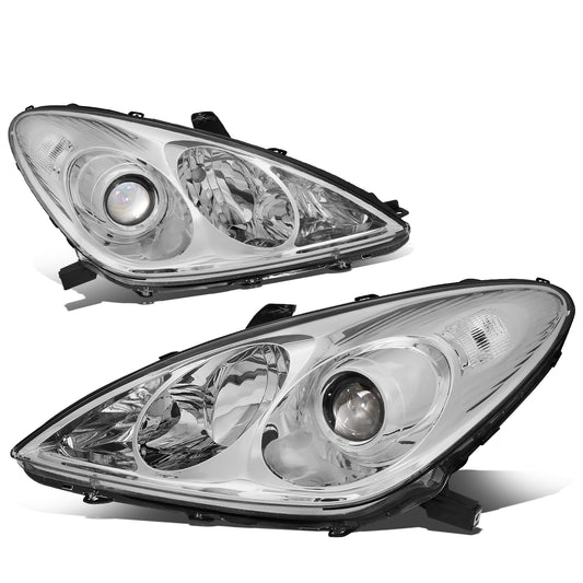 FAROS 04-06 LEXUS ES330 - FITS MODELS WITH HALOGEN HEADLIGHT ONLY. EXCLUDES FACTORY HID EQUIPPED MODELS - OEM STYLE - H11 LOW / 9005 HIGH / 7440A SIGNAL / 194 MARKER - CHROME HOUSING / CLEAR CORNER